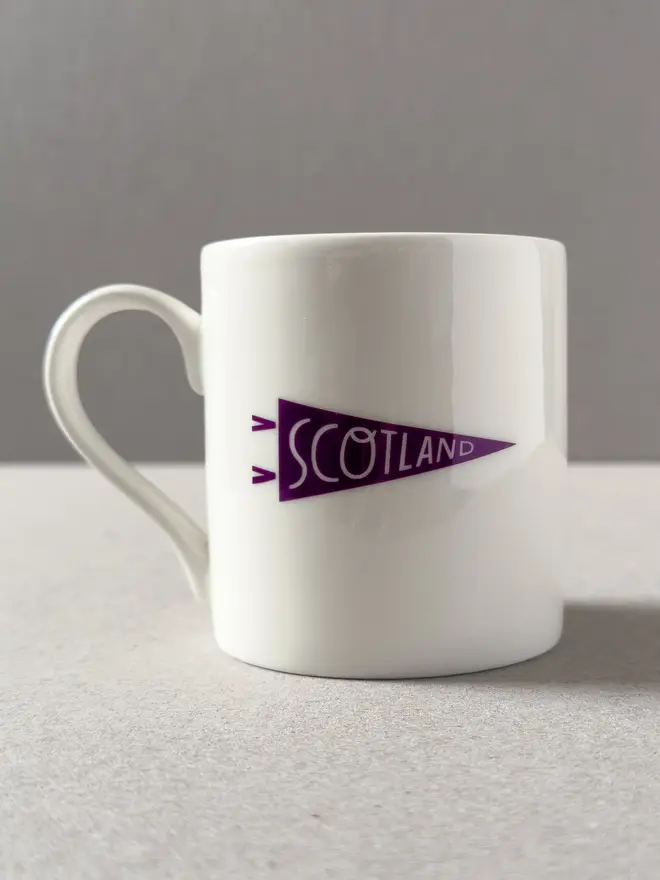 purple nice weather ceramic mug scotland