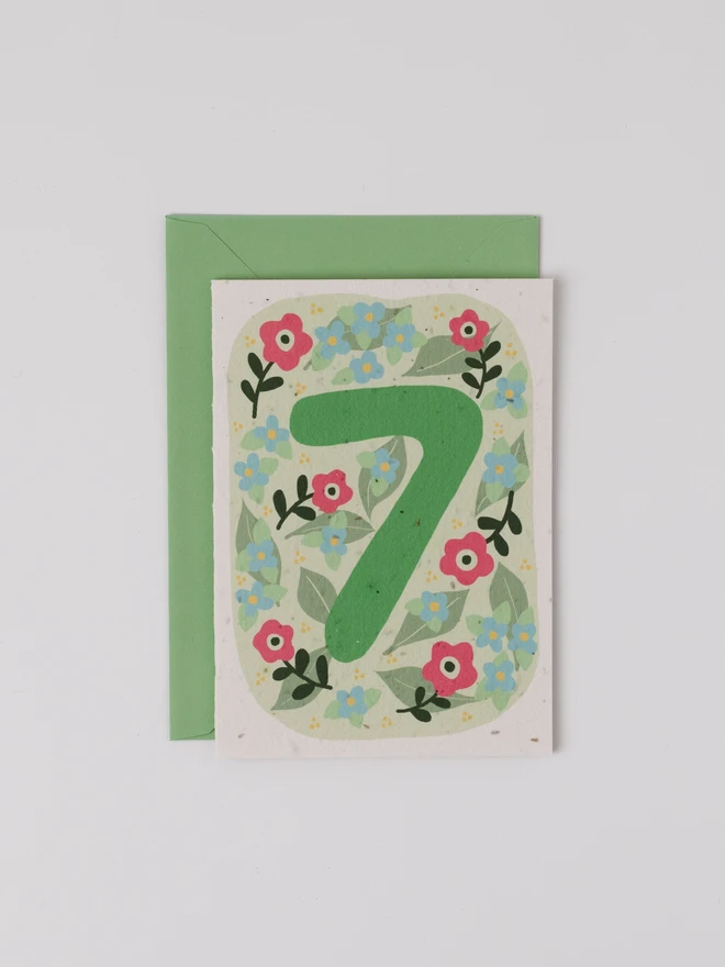 Plantable 7th Birthday Card