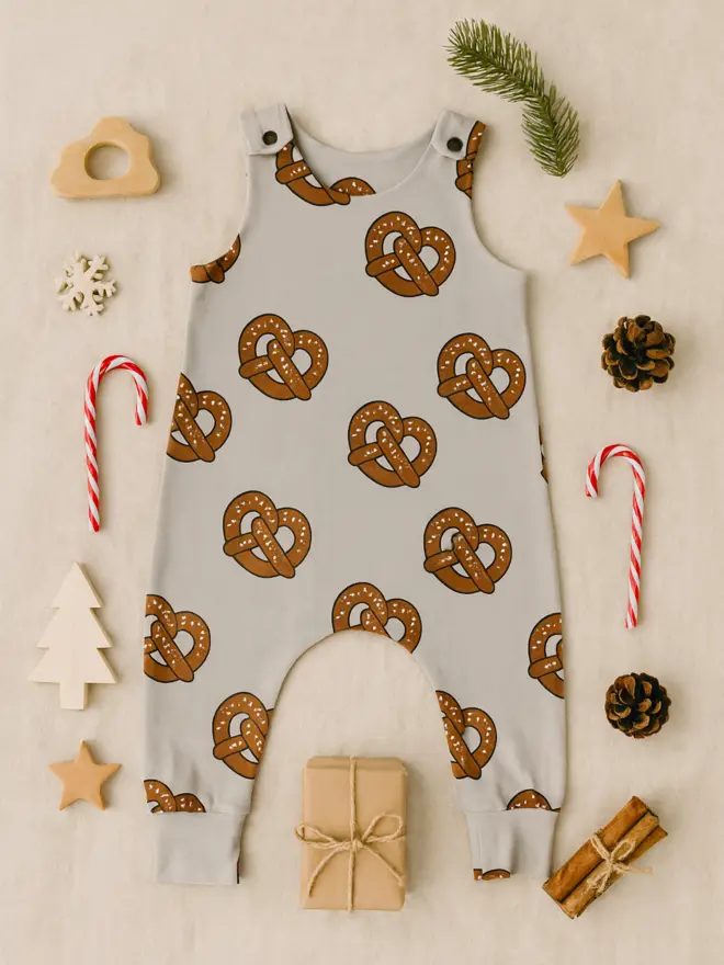 Christmas Pretzel Romper