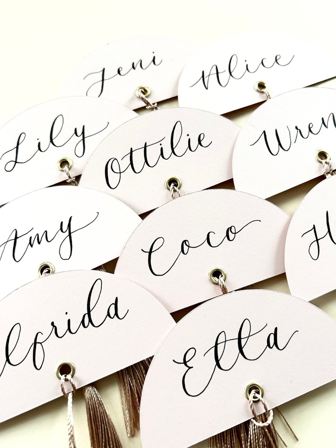 arch wedding place cards