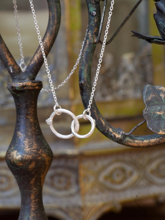 sterling silver circles necklace
