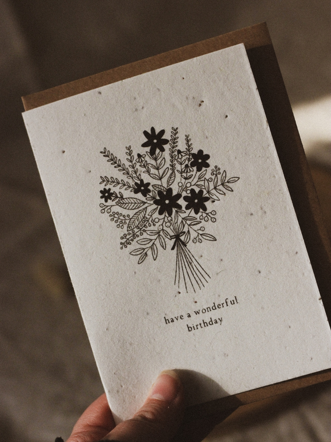 happy birthday plantable wildflower card