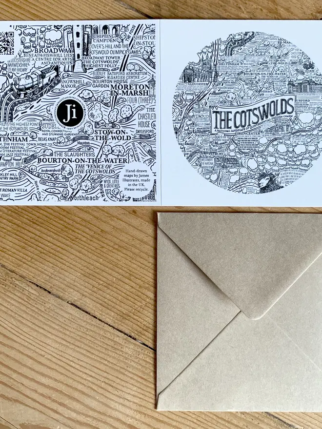 Cotswolds greetings card