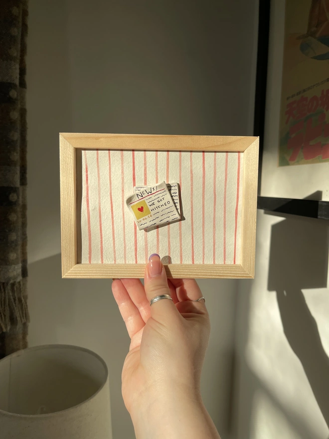 'We Got Hitched' Personalised Framed Newspaper Keepsake