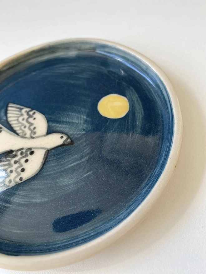 Handmade Ceramic Bird Trinket Dish