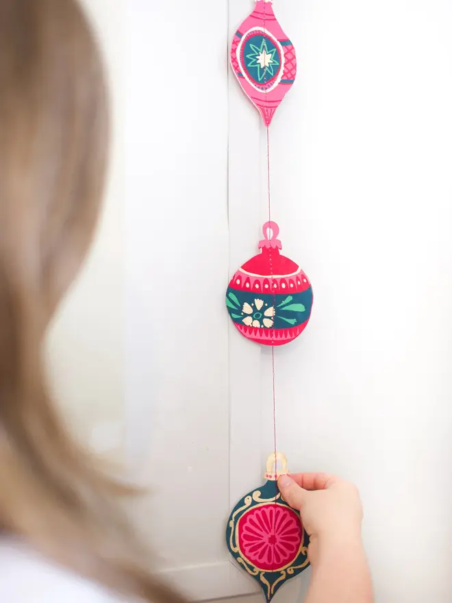 christmas bauble hanging decoration garland