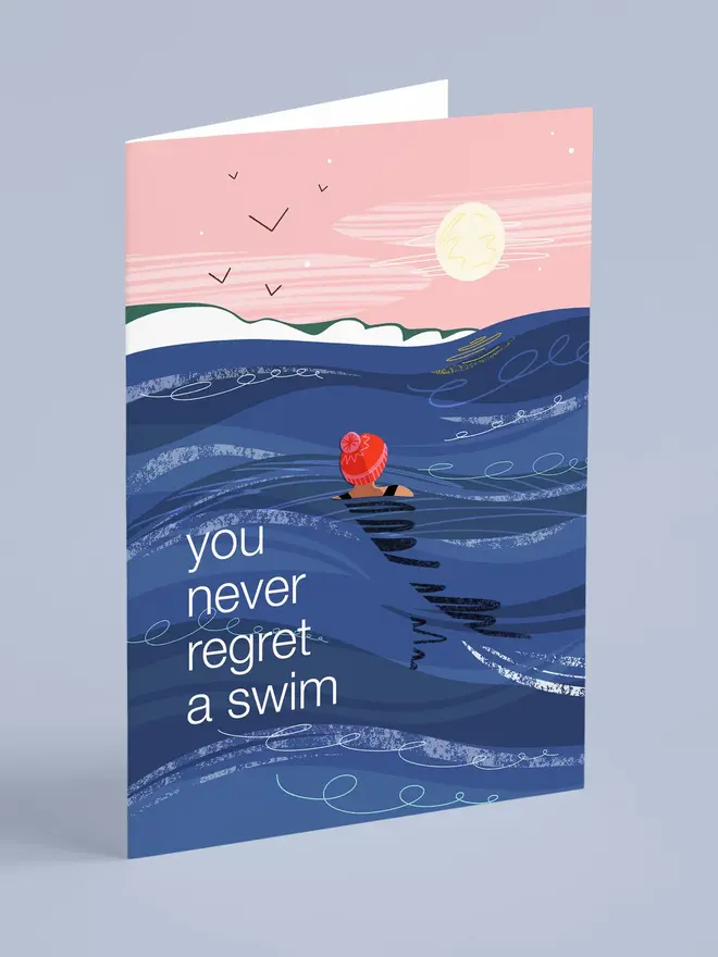 'You Never Regret A Swim' Wild Swimming Card