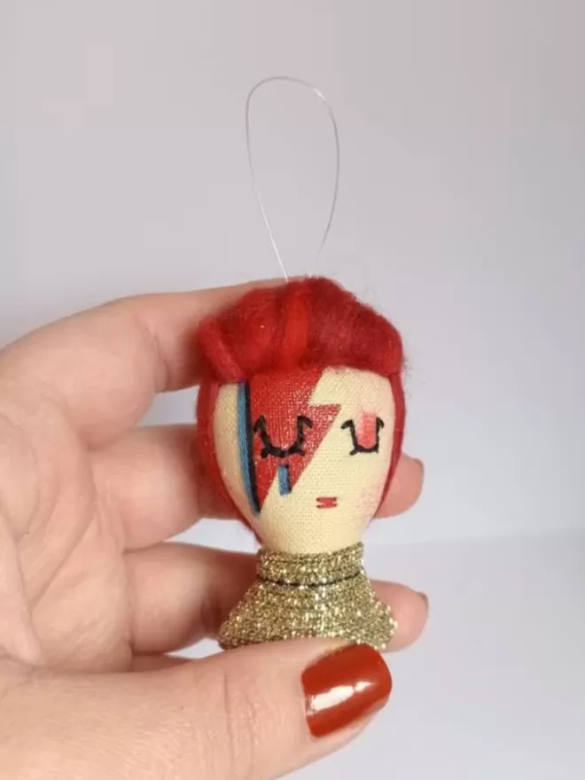 David Bowie Ziggy Stardust christmas icon decoration