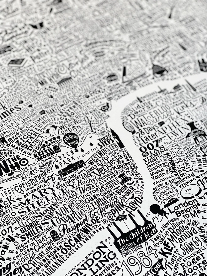 Culture Map Of London close up