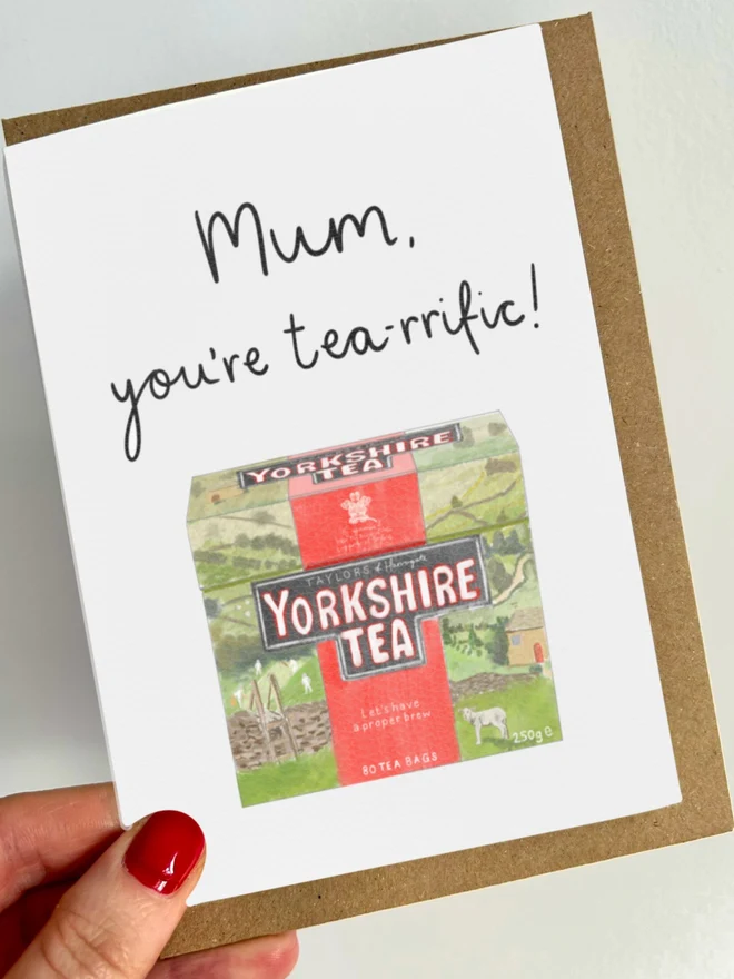 mum yorkshire tea greeting card