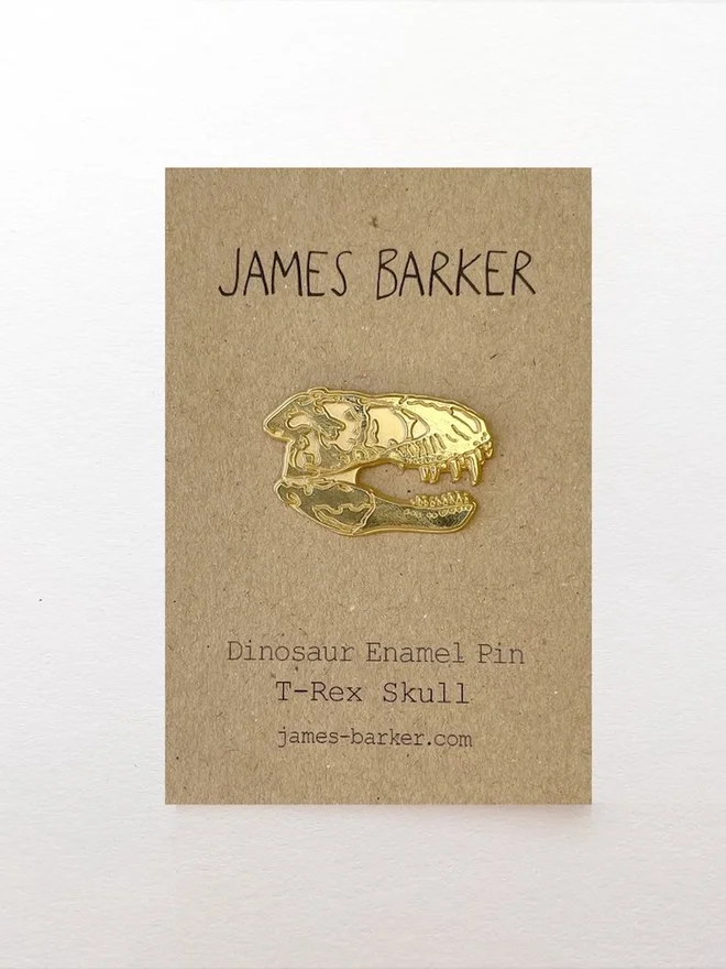 T-rex Skull Dinosaur Enamel Pin Badge
