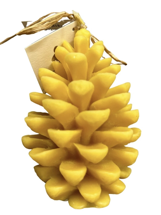 100% Pure Beeswax Extra Large Pine Cone Candle