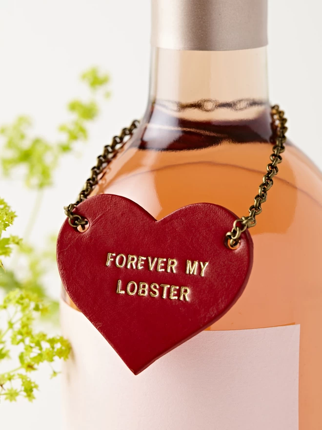 Heart bottle tag perfect Valentines Gift