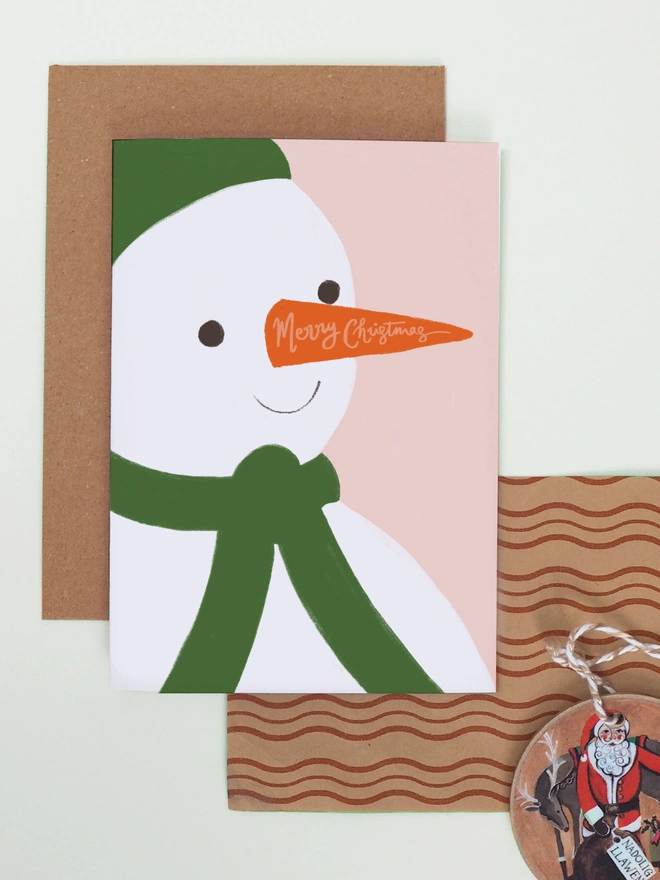 snowman christmas card