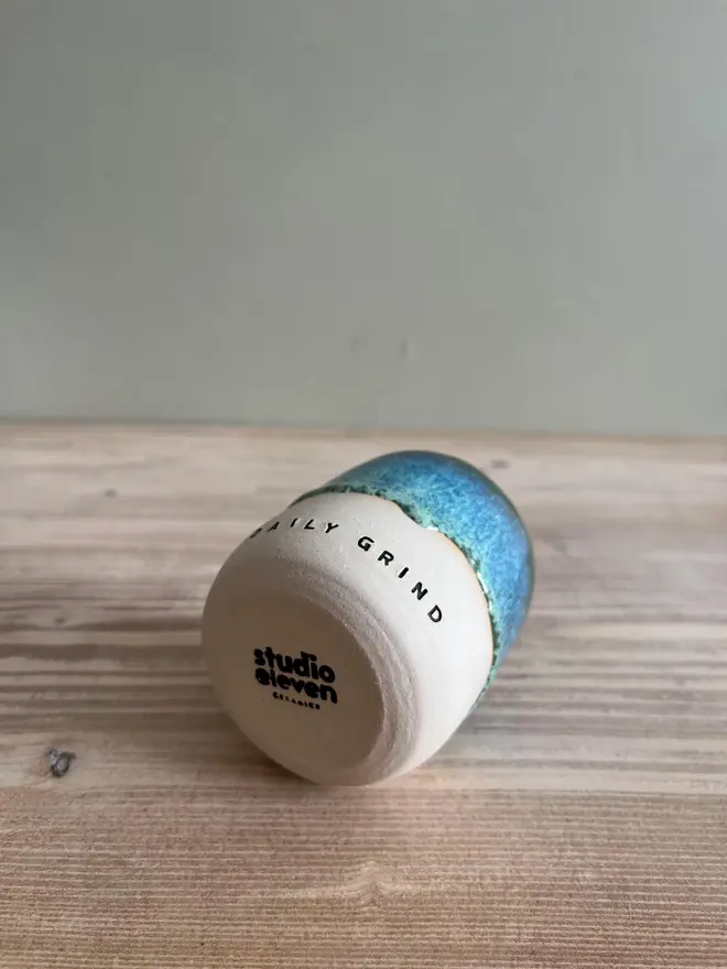 'Daily Grind' Ceramic Travel Cup Green Granite Glaze
