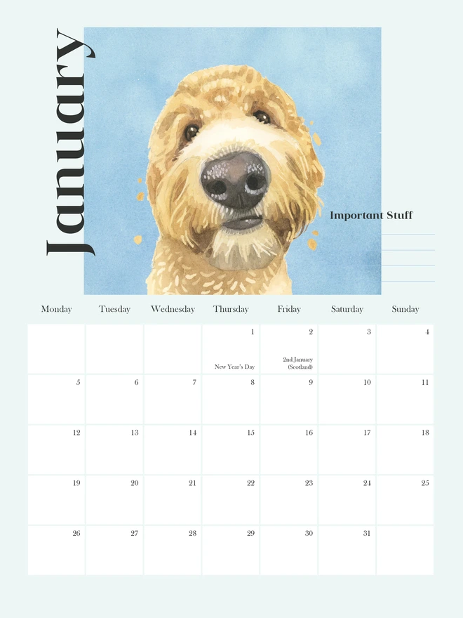 Preview of January's Page