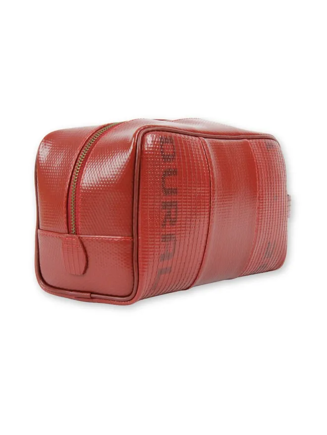 Personalised Fire-Hose Large Wash Bag, a colourful fire hose wash bag sitting on a plain white surface. 