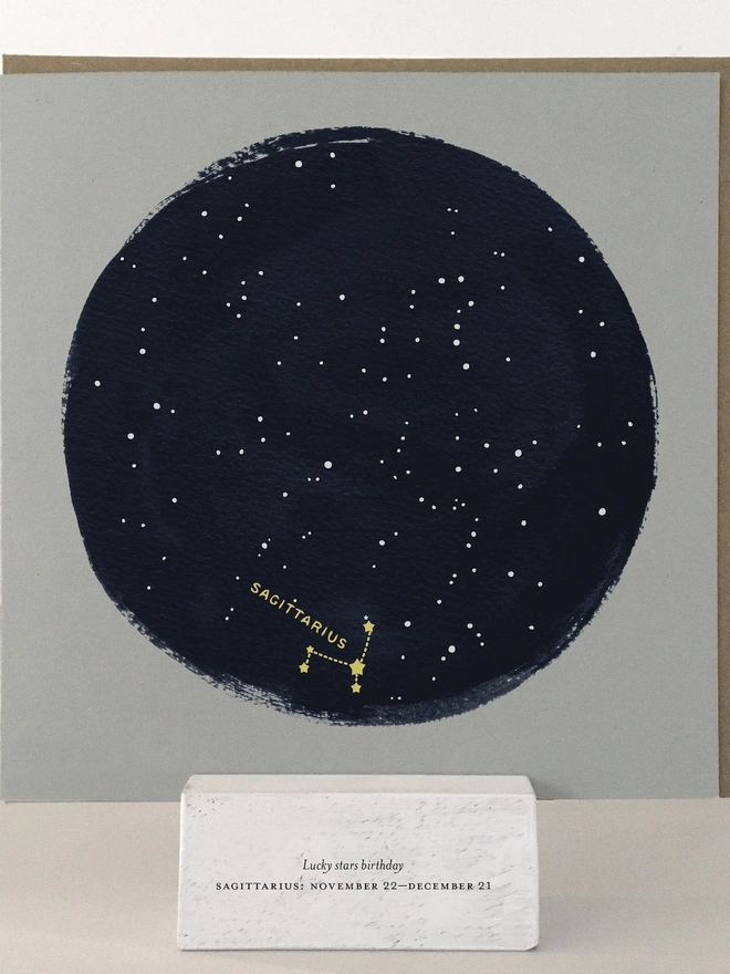 Sagittarius Constellation Birthday Card