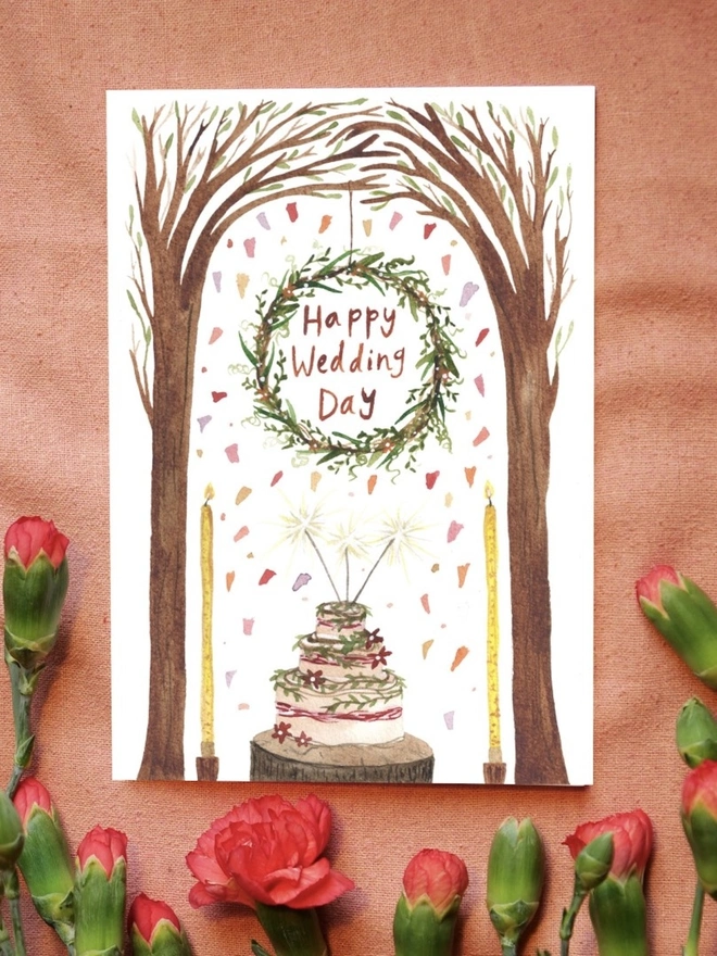  Happy Wedding Day – Celebration Greetings Card