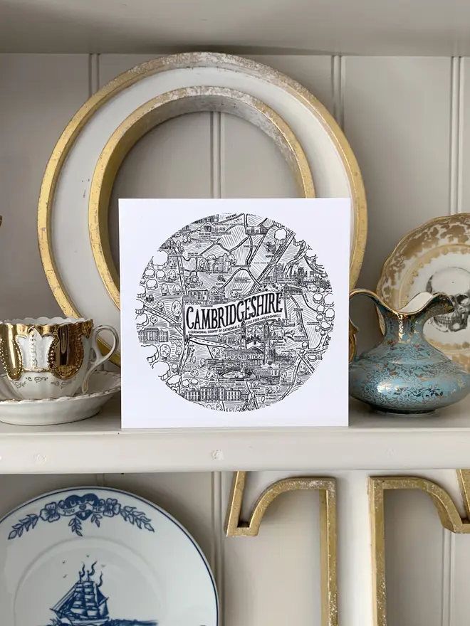 Cambridgeshire greetings card