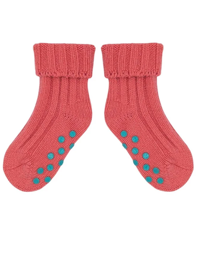 Pink And Aqua Kids Socks
