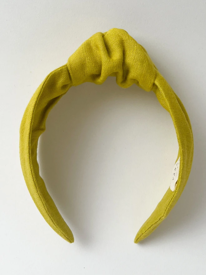 Citrus Yellow Linen Headband VR