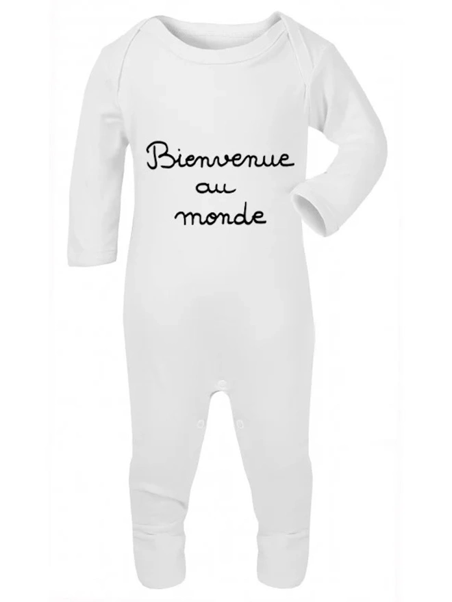 'Bienvenue' Welcome to the World Sleepsuit 