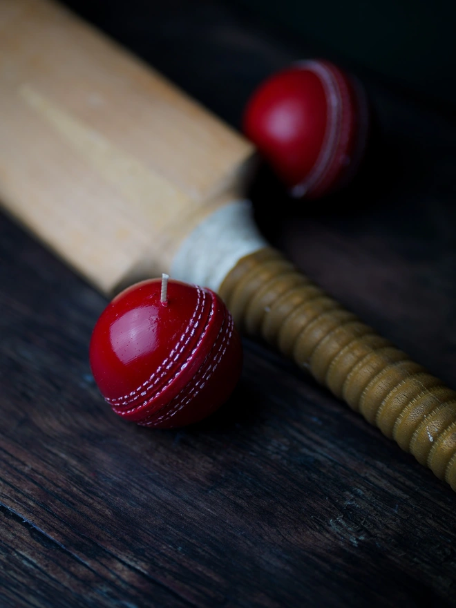 Cricket Ball Candle