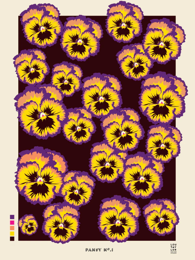 pansy Giclee print