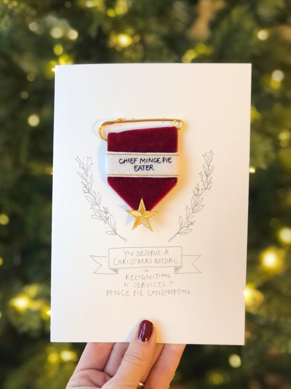 Chief Mince Pie Eater Christmas Medal
