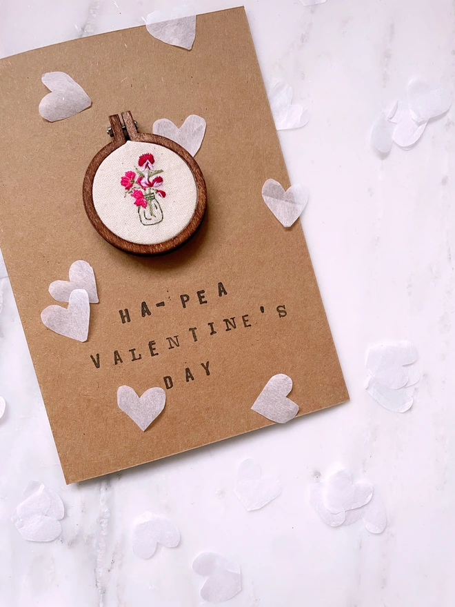 ‘Ha-pea Valentine’s Day’ card