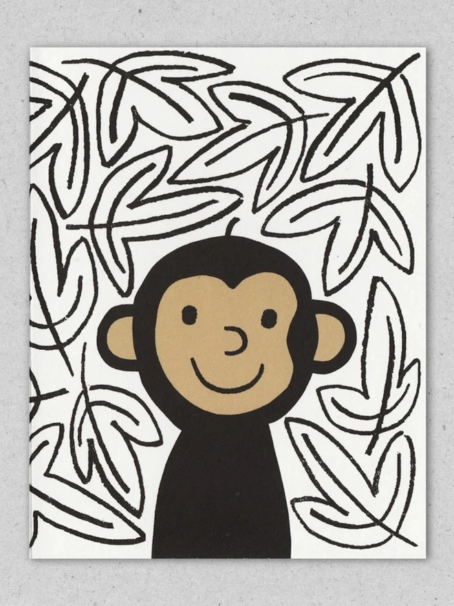 Monkey Friendship Card