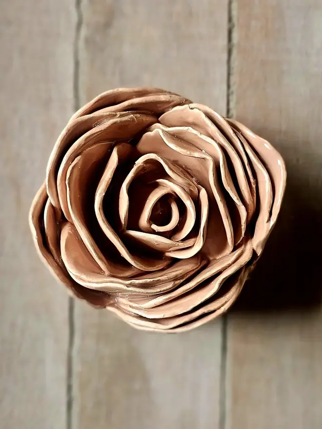 rustic terracotta ceramic peony flower pottery gift wall decor ornament hanging decorations