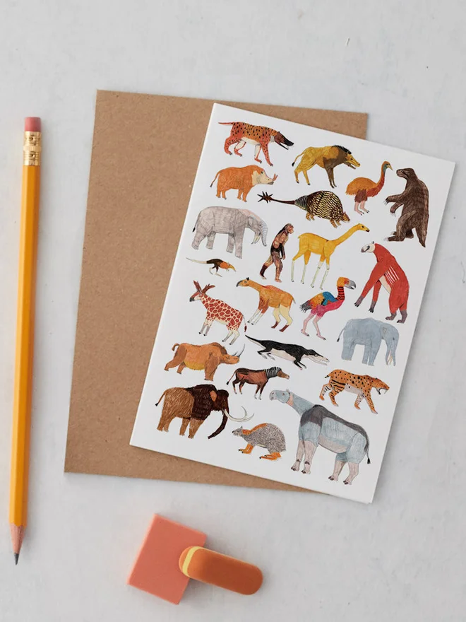 Prehistoric Animals Greeting Card