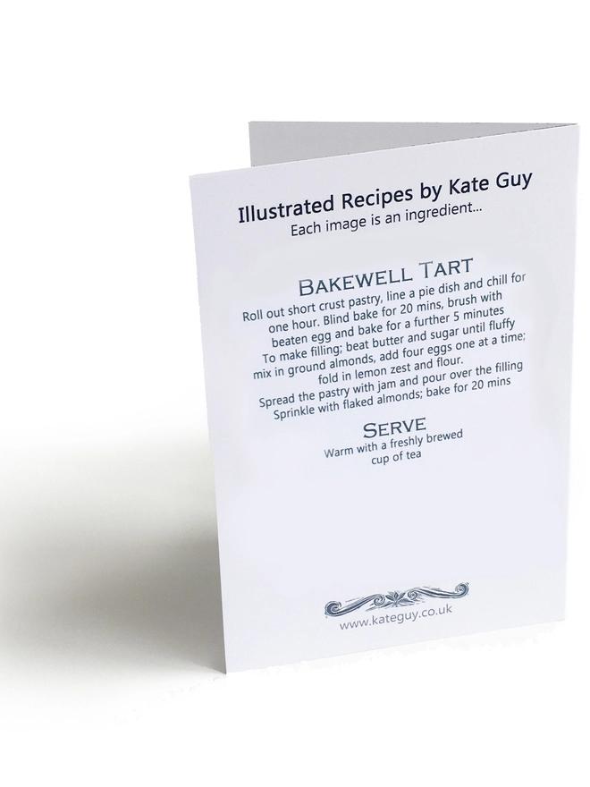 Bakewell-tart-greetings-card-illustrated-recipe-cooking-instructions-back-lino-cut-kate-guy