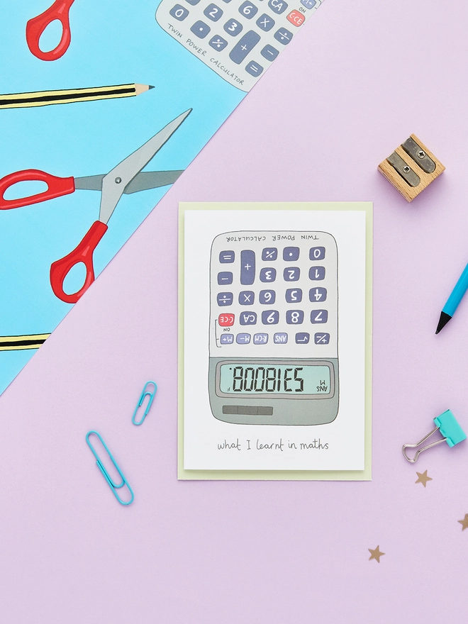 Funny Boobies Calculator Greeting Card and Gift Wrap