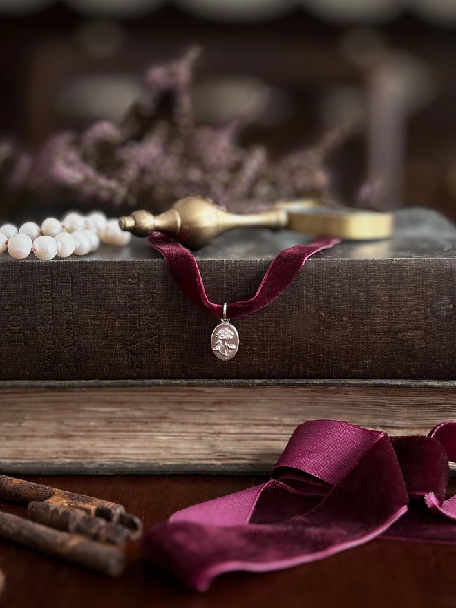 Sterling Silver Gypsophila Medal Charm