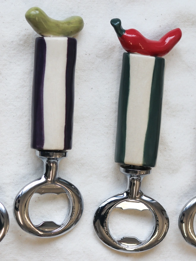 pickle and chilli bottle stoppers