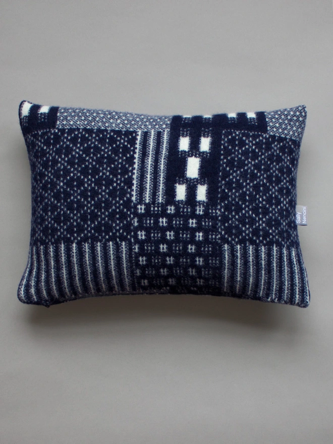 Ikat Patchwork Cushion side 2