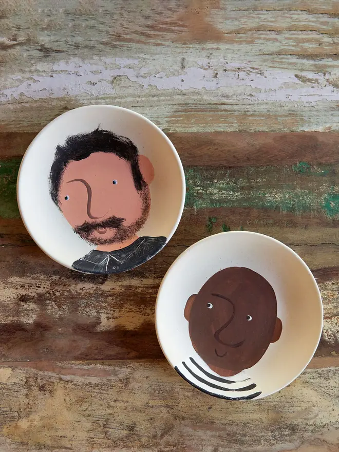 Hand Painted Personalised Plate Portrait