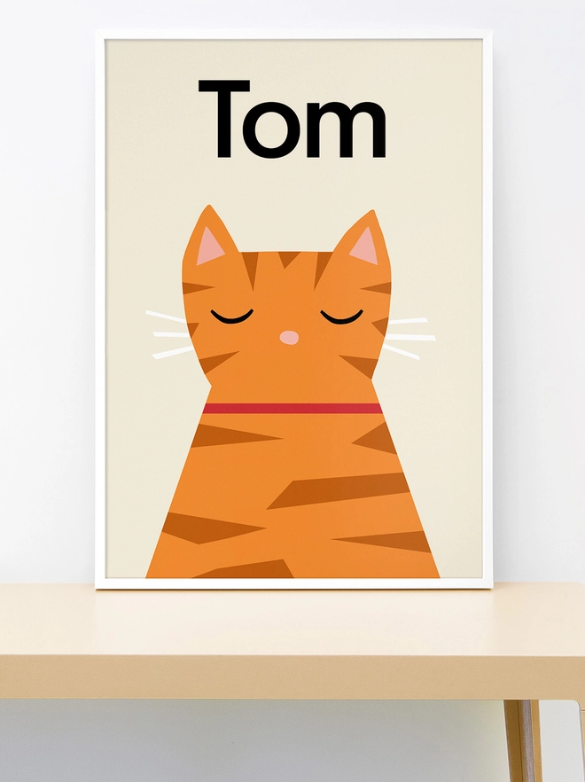 Personalised Striped Cat Picture