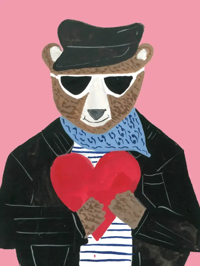 bear with heart card