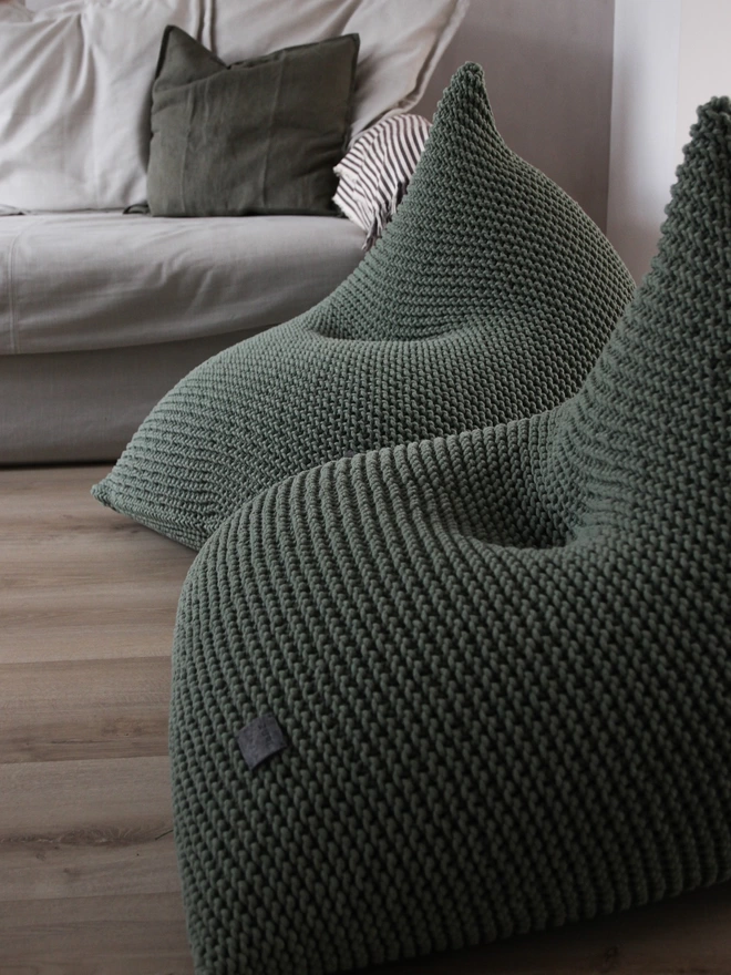 bean bags olive green Zuri House