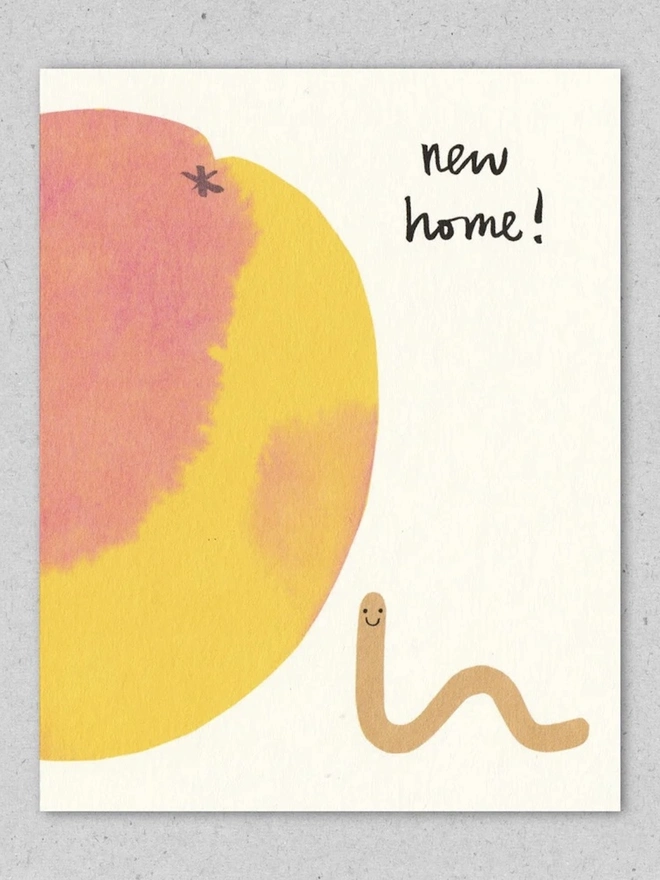 Peach 'New Home' Card