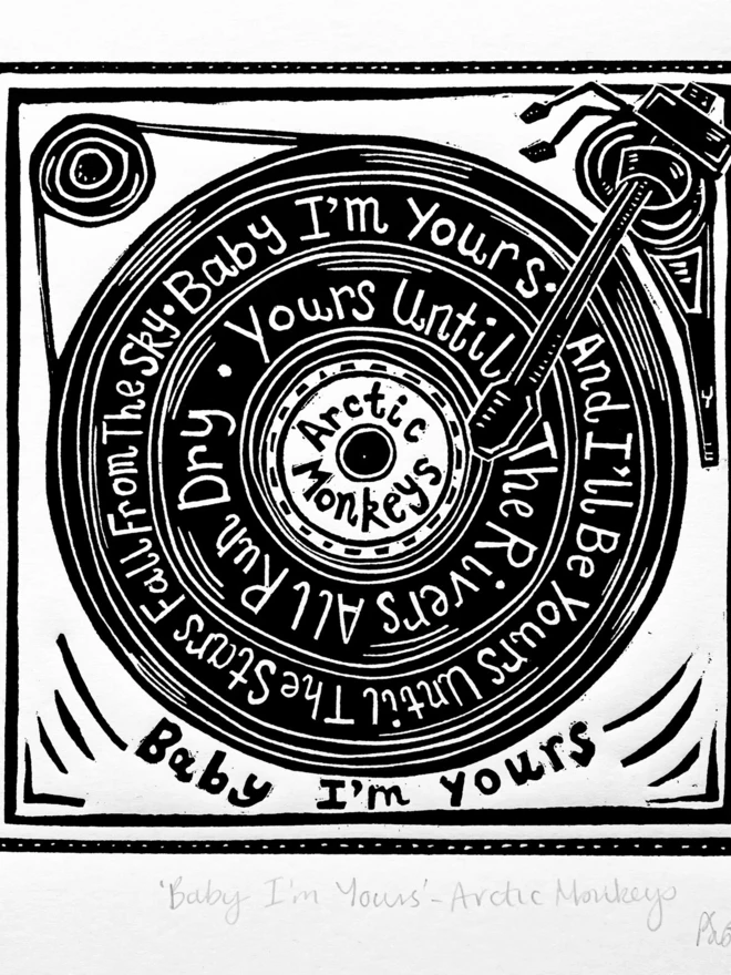 arctic monkeys baby im yours print