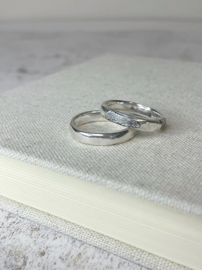 Make a recycled sterling silver or gold fingerprint ring of your special someone. Using our at home fingerprint ring kits, you can capture the memory of your parents, children and everyone in between. They make unique wedding bands if you are looking for something bespoke for your forever piece. Made by Celina C Jewellery, a small business in the UK, find on Holly and Co.