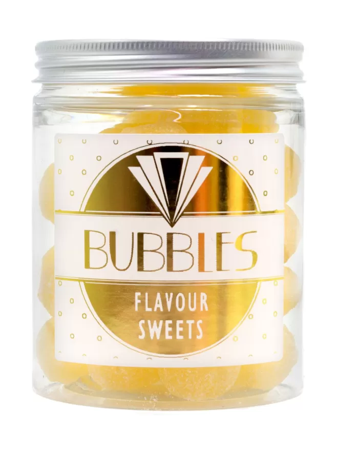 Bubbles cocktail sweets in a jam jar