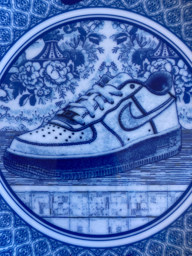 Nike Air Force One Delft Style China Plate