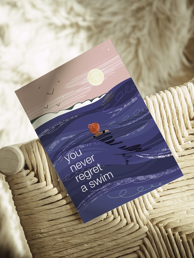 You never regret a swim wild swimming card