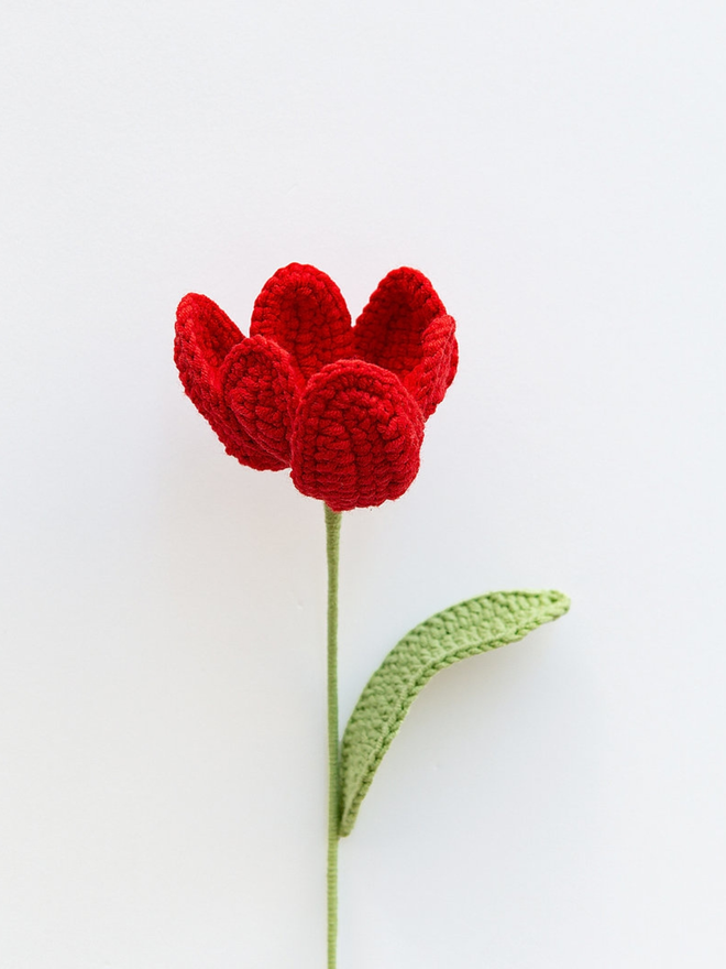 crochet tulip stem